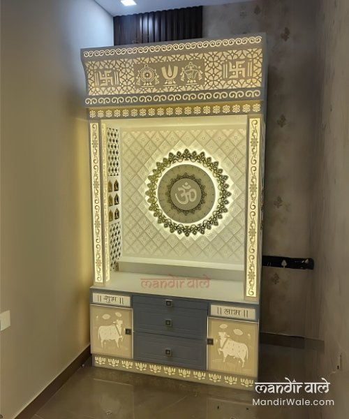 Big Size Corian Pooja Room Designs for Home, Office