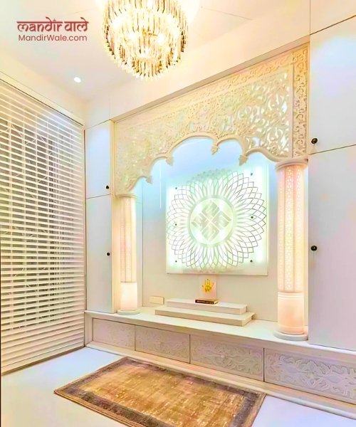 Corian Custom Big Pooja Room Mandir for home Design