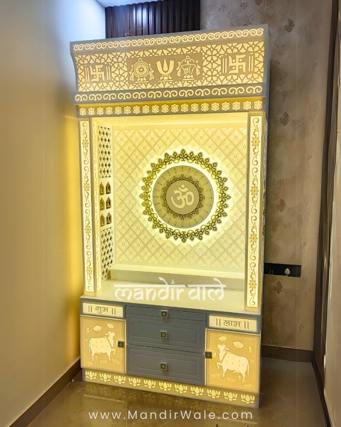 Corian Mandir for Home Designs