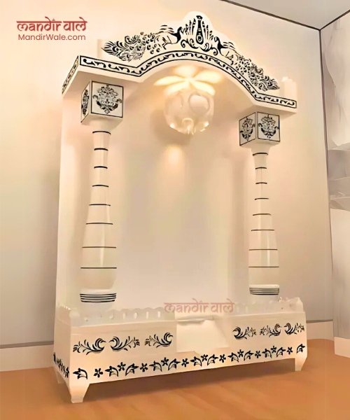 Engraved Big Corian Home Temple Designs for Home