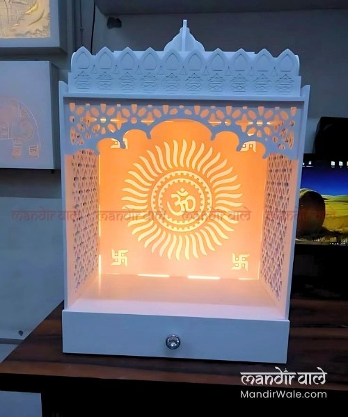 Corian Wall Mount Mandir Designs for home