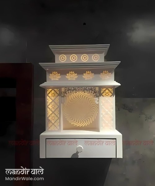 Wall mandir for home designs